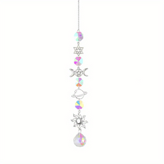 Crystal Suncatcher Pendant Moon Sun Catcher Wind Chimes