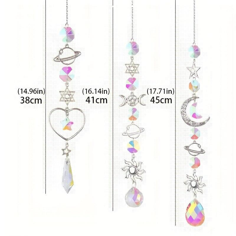 Crystal Suncatcher Pendant Moon Sun Catcher Wind Chimes