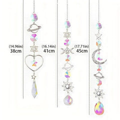 Crystal Suncatcher Pendant Moon Sun Catcher Wind Chimes