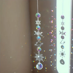 Crystal Suncatcher Pendant Moon Sun Catcher Wind Chimes