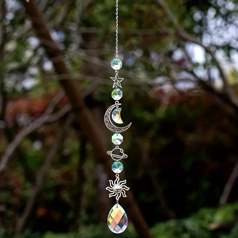 Crystal Suncatcher Pendant Moon Sun Catcher Wind Chimes