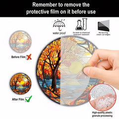Acrylic Autumn Stain Window Hanging Home Decoration 3D Pattern Painted Panel