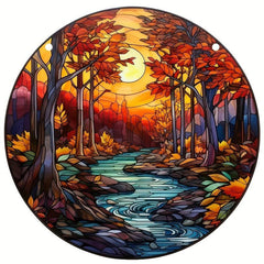 Acrylic Autumn Stain Window Hanging Home Decoration 3D Pattern Painted Panel