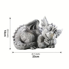 Mythical Baby Dragon Garden Statue Weather Resistant Finish