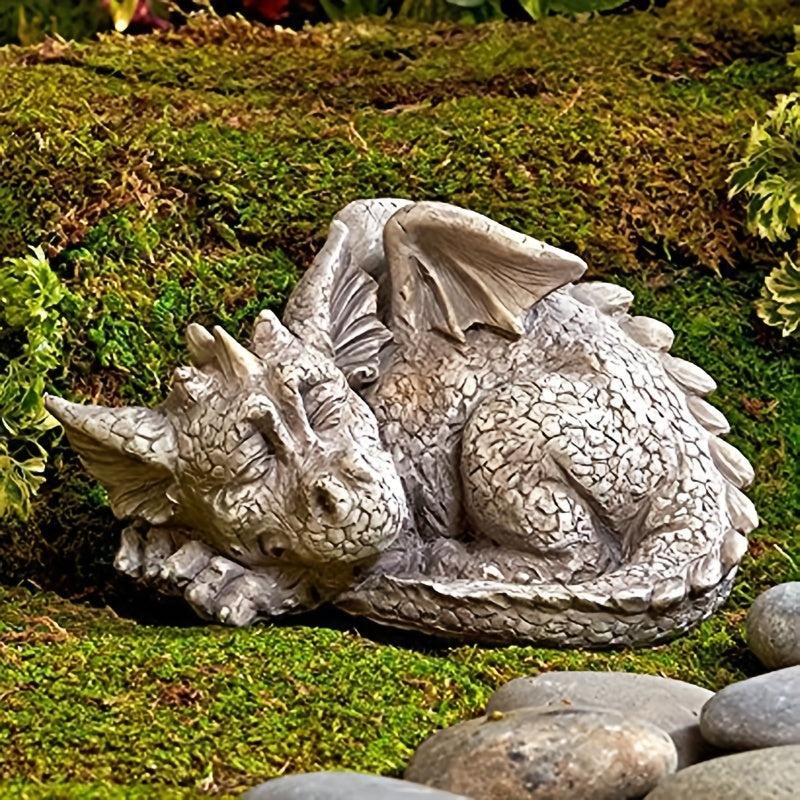 Mythical Baby Dragon Garden Statue Weather Resistant Finish