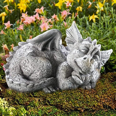 Mythical Baby Dragon Garden Statue Weather Resistant Finish