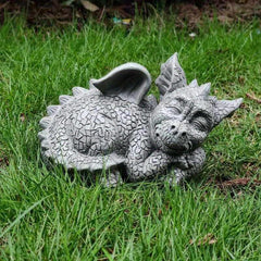 Mythical Baby Dragon Garden Statue Weather Resistant Finish