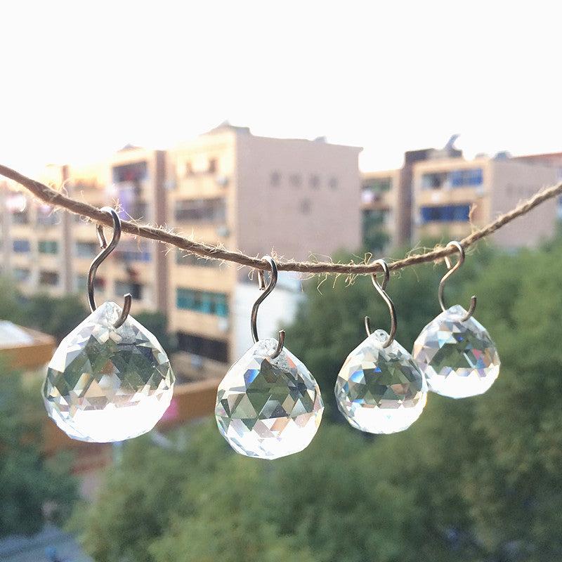 2pcs 20mm Clear Crystal Chandelier Prism Suncatcher Hanging Pendant