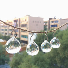 2pcs 20mm Clear Crystal Chandelier Prism Suncatcher Hanging Pendant