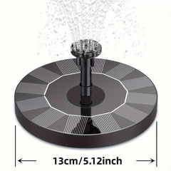 Solar Water Fountain w/ 6 Nozzles & Portable