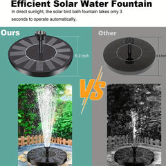 Solar Water Fountain w/ 6 Nozzles & Portable