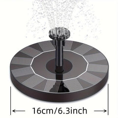Solar Water Fountain w/ 6 Nozzles & Portable
