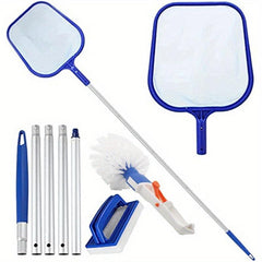 5 Section Aluminum Pool Cleaning Kit Skimmer & Brush for Hot Tubs Ponds Spas