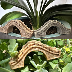 2pcs Bridge Statues For Fairy Garden Outdoor Decor