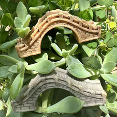 2pcs Bridge Statues For Fairy Garden Outdoor Decor