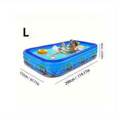Large Inflatable Pool for Kids, Outdoor Play Pool with Thick Material