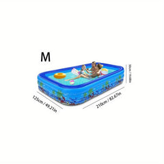 Large Inflatable Pool for Kids, Outdoor Play Pool with Thick Material