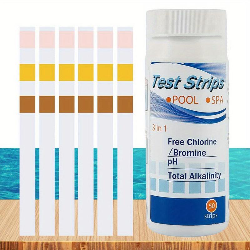 50Packs 3 In 1 Pool Test Strips Spa Hot Tub Swimming Pool Test Strips