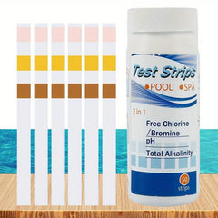 50Packs 3 In 1 Pool Test Strips Spa Hot Tub Swimming Pool Test Strips
