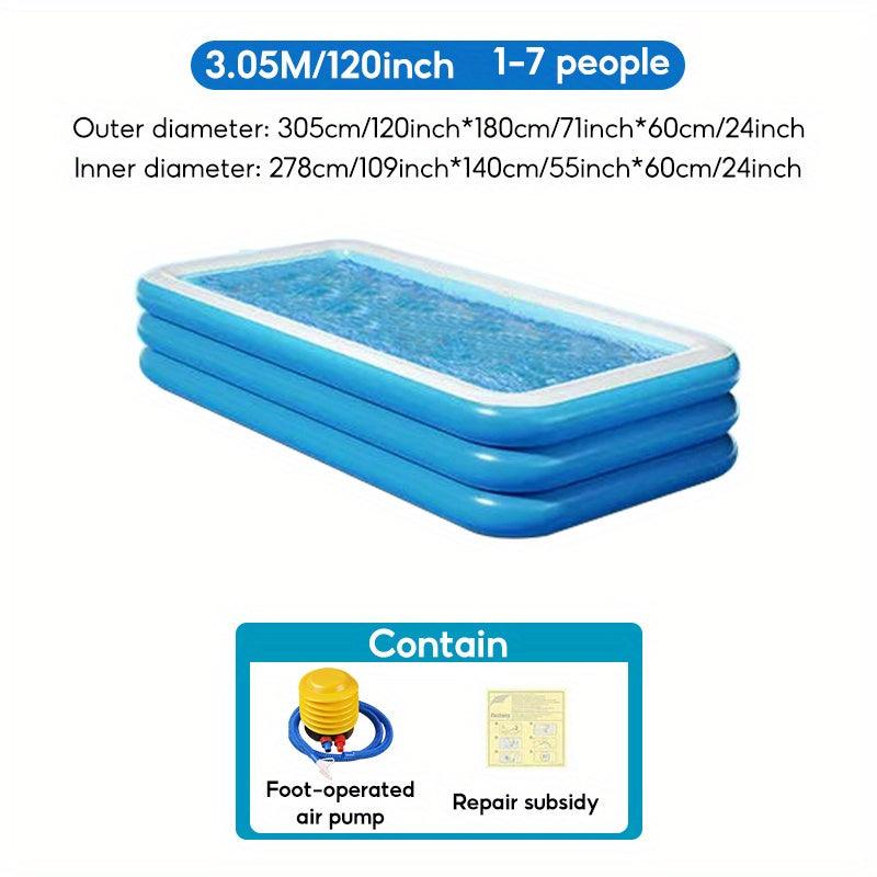 Family Size Inflatable Swimming Pool for Kids with Air Pump