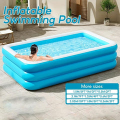 Family Size Inflatable Swimming Pool for Kids with Air Pump