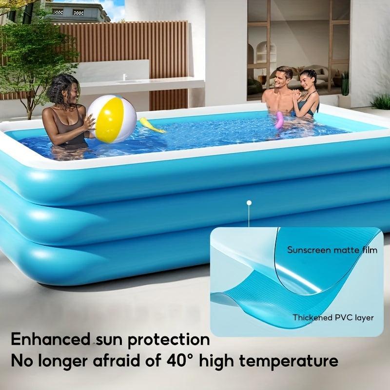Family Size Inflatable Swimming Pool for Kids with Air Pump