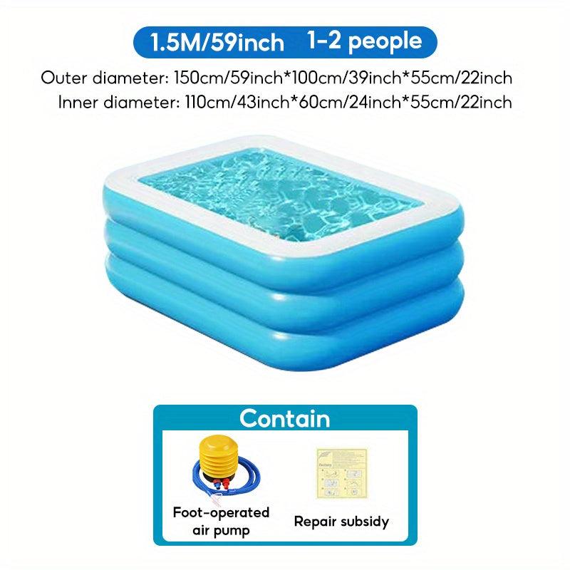 Family Size Inflatable Swimming Pool for Kids with Air Pump