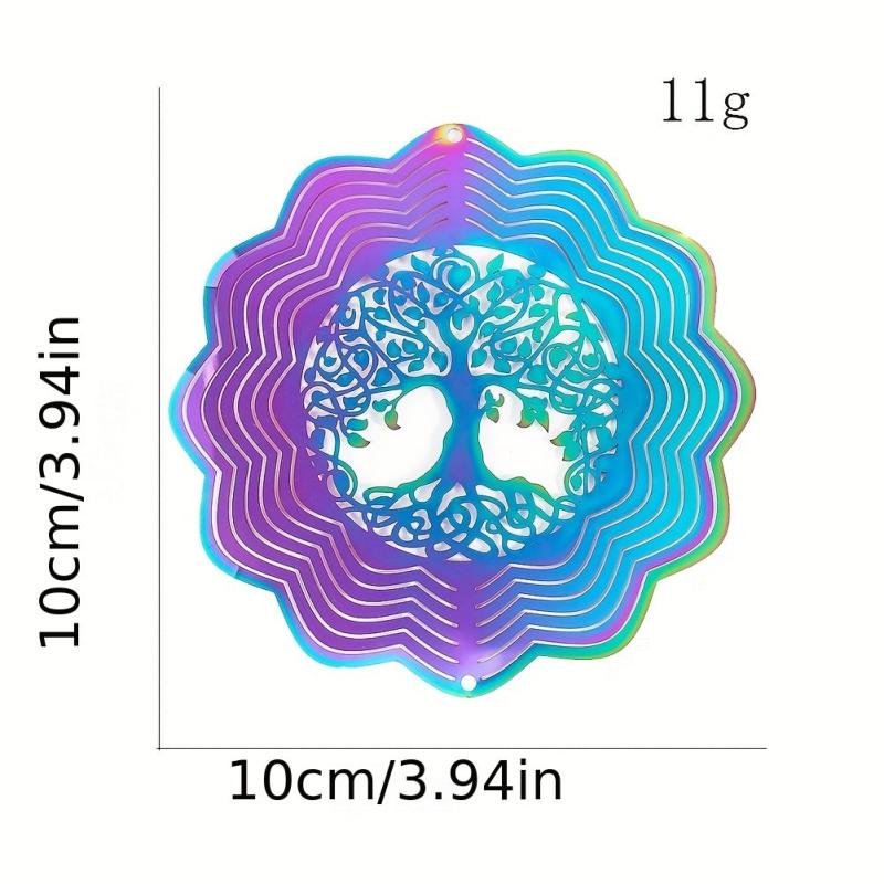 3D Stainless Steel Wind Spinner Tree Of Life Decor