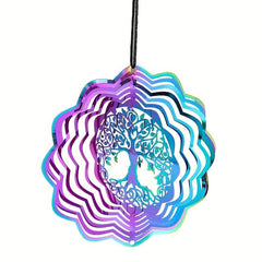 3D Stainless Steel Wind Spinner Tree Of Life Decor