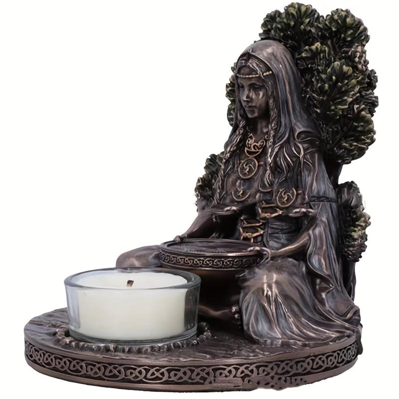 Goddess Resin Statue Candle Holder Home Garden Decor