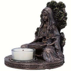Goddess Resin Statue Candle Holder Home Garden Decor