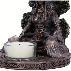 Goddess Resin Statue Candle Holder Home Garden Decor