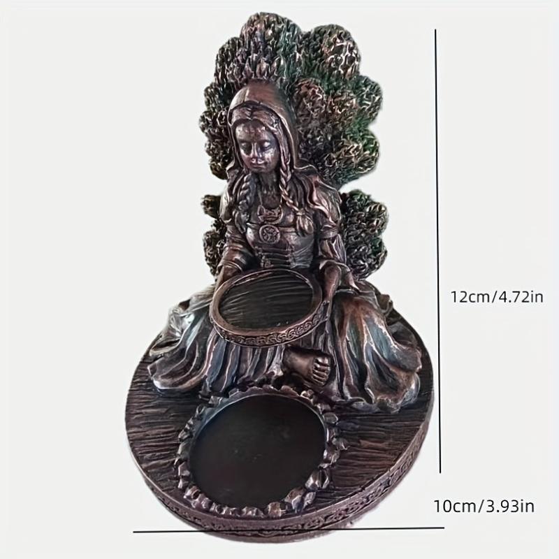 Goddess Resin Statue Candle Holder Home Garden Decor