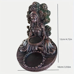 Goddess Resin Statue Candle Holder Home Garden Decor