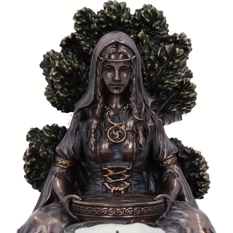 Goddess Resin Statue Candle Holder Home Garden Decor