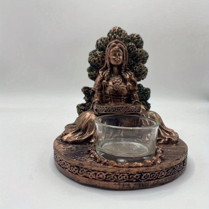 Goddess Resin Statue Candle Holder Home Garden Decor