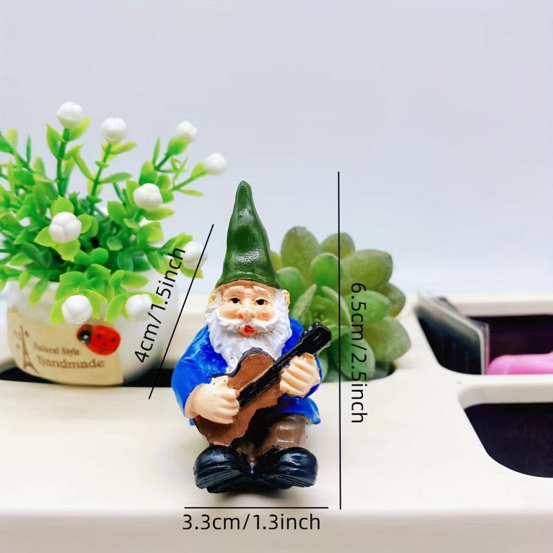 Santa Claus Playing Violin Resin Craft Micro Landscape Decoration