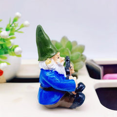 Santa Claus Playing Violin Resin Craft Micro Landscape Decoration