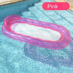 Large Water Hammock Floating Raft Headrest Inflatable Tube Pool Lounge