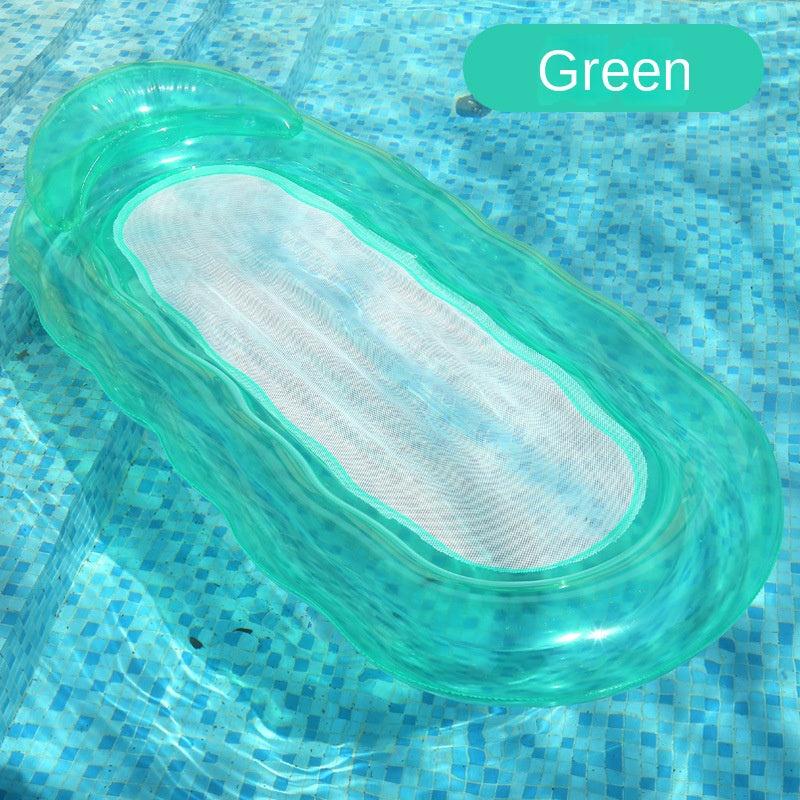 Large Water Hammock Floating Raft Headrest Inflatable Tube Pool Lounge