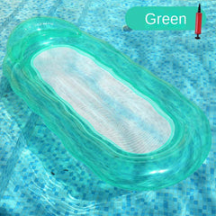 Large Water Hammock Floating Raft Headrest Inflatable Tube Pool Lounge