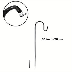 Adjustable Shepherds Hook Bird Feeder Pole Heavy Duty Outdoor Garden Poles