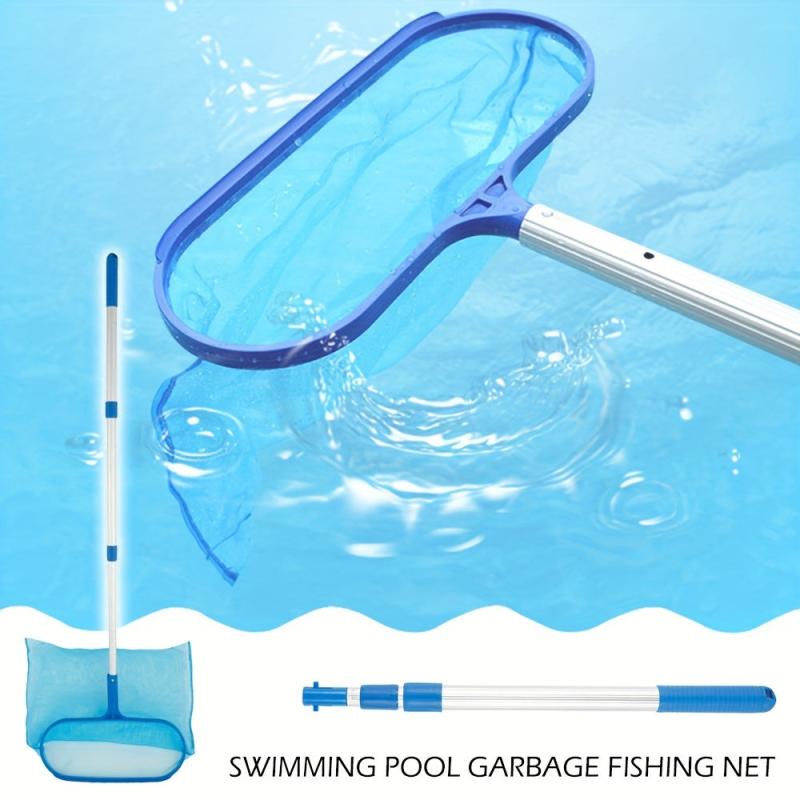 Pool Leaf Net Telescopic Skimmer Rake for Cleaning Pools & Ponds