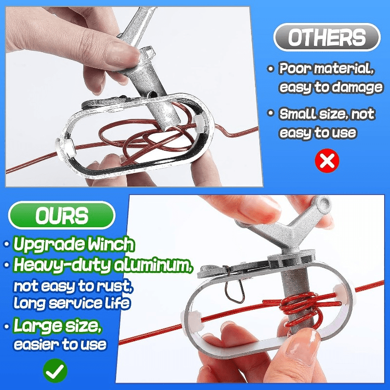 4 Pack Pool Cover Winch Aluminum Cable Tensioner Ratchet Winch