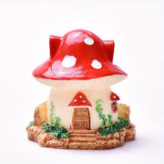 Fairy Tale Mushroom House Garden Figurine Model Resin Ornament