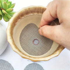50pcs Flower Pot Hole Mesh Pad Round Drainage Hole Screens Prevent Soil Loss