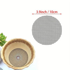 50pcs Flower Pot Hole Mesh Pad Round Drainage Hole Screens Prevent Soil Loss