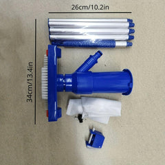 Pool Cleaning Set Vacuum Nozzle Suction Head with Bottom Brush