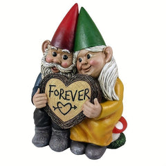 Romantic Garden Gnome Couple Statue for Outdoor and Indoor Decor