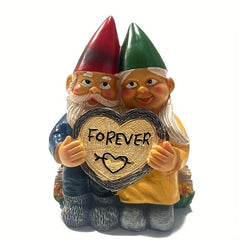 Romantic Garden Gnome Couple Statue for Outdoor and Indoor Decor
